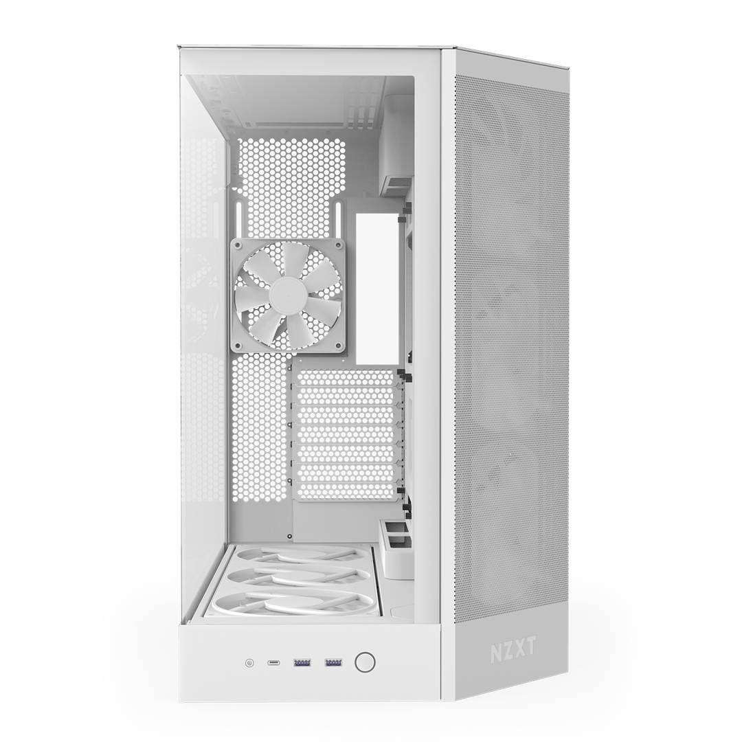 Gabinete NZXT H9 Flow RGB+ 2025 con Fans RGB y Control White-2