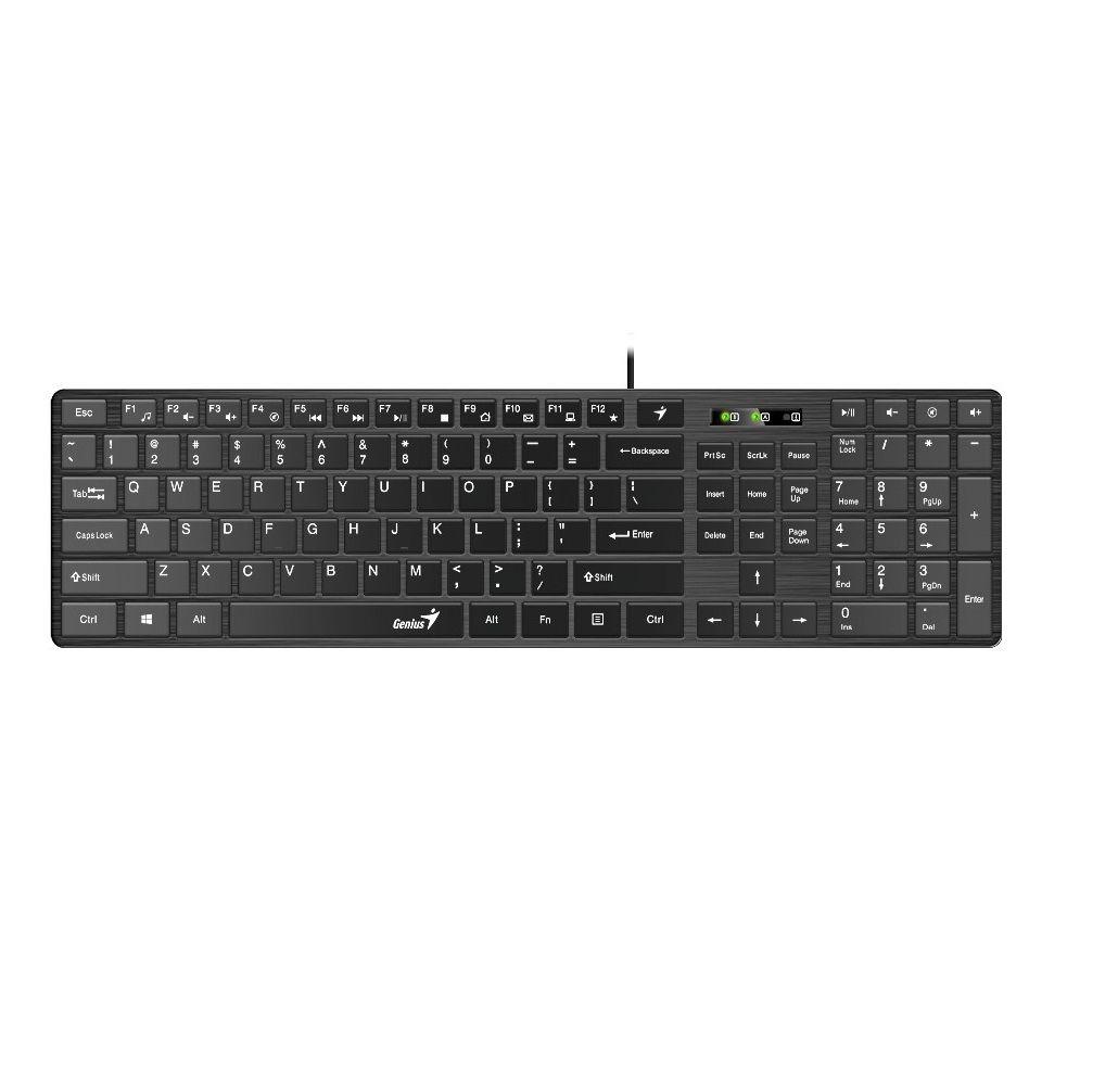 Teclado Genius SlimStar 126 USB Negro Ultra delgado-2