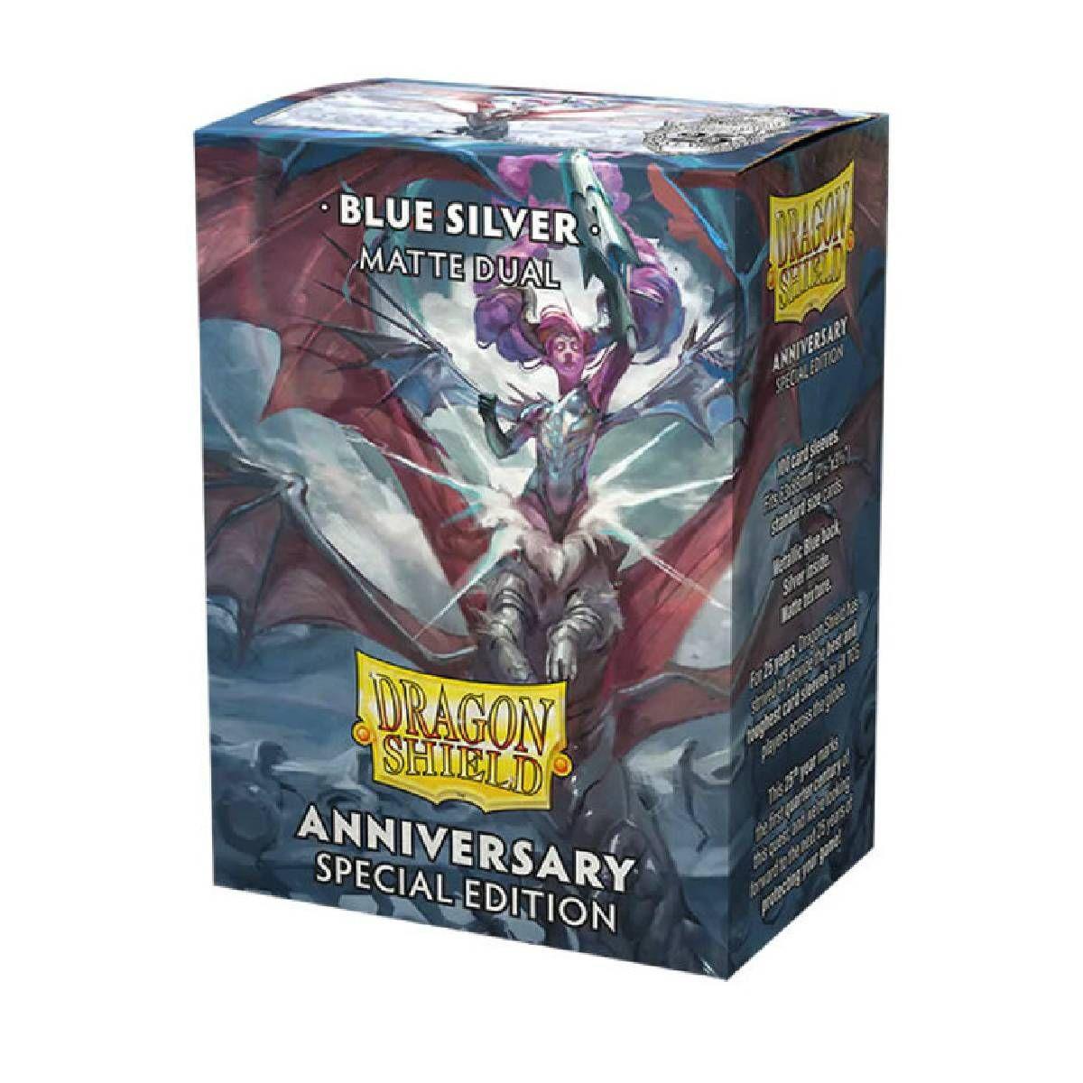 Protector Dragon Shield: Standard DUAL- Matte Blue/Silver-0