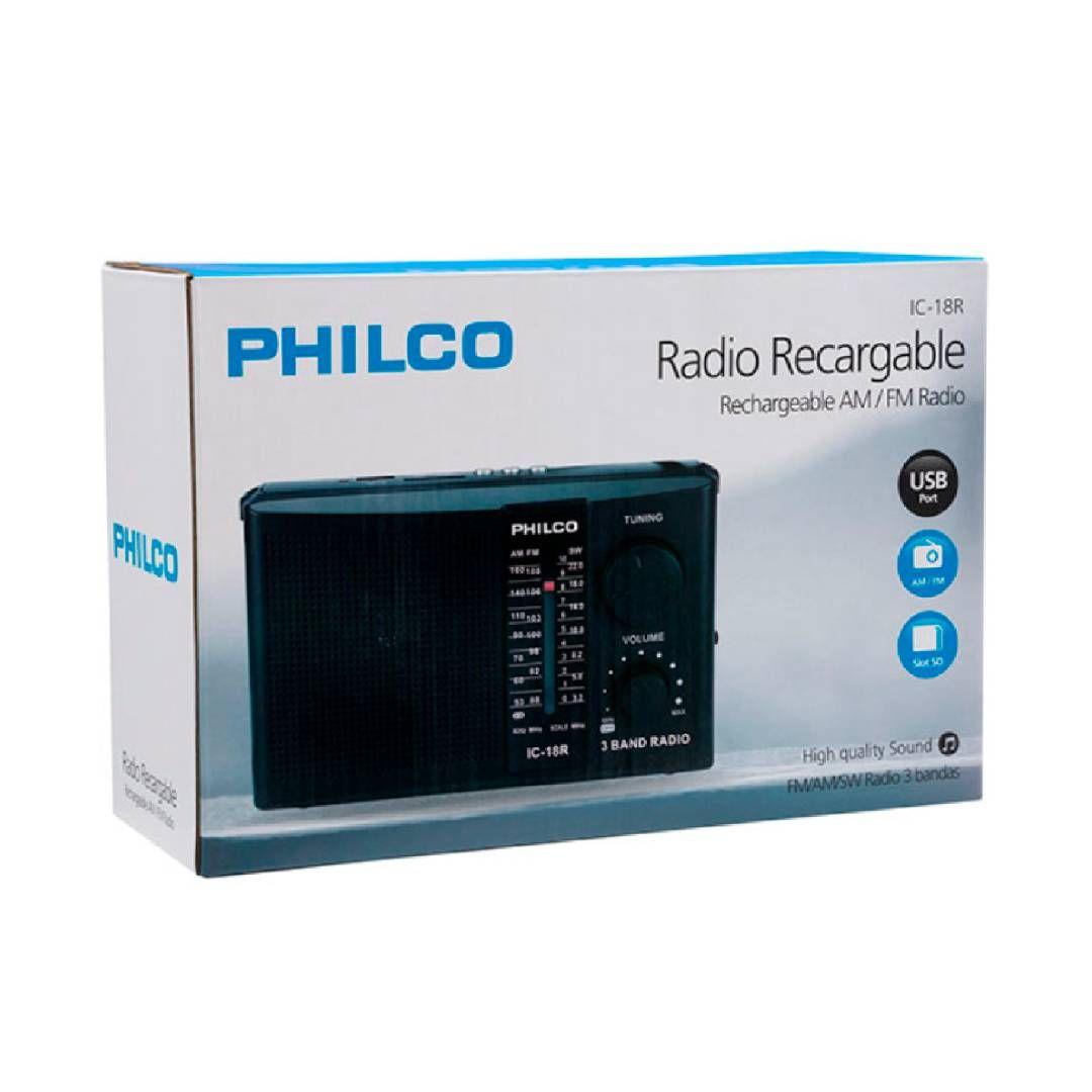 Radio PHILCO IC 18-R Multibanda Recargable AM FM SW-3