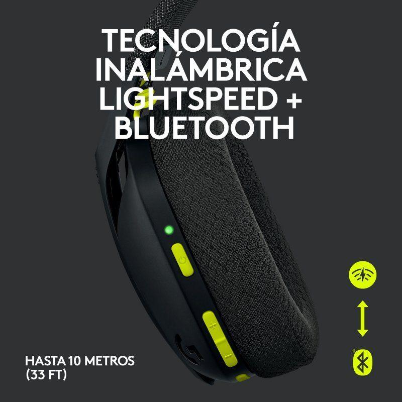 Audifonos Gamer Logitech G435 Wireless Negros USB Bluetooth-2