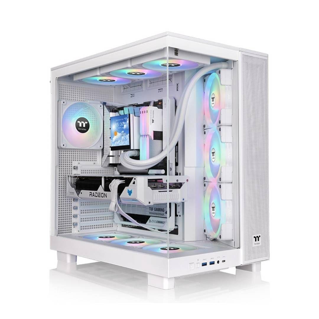 Gabinete Thermaltake View 380 XL TG ARGB Mid Tower ATX Snow-0