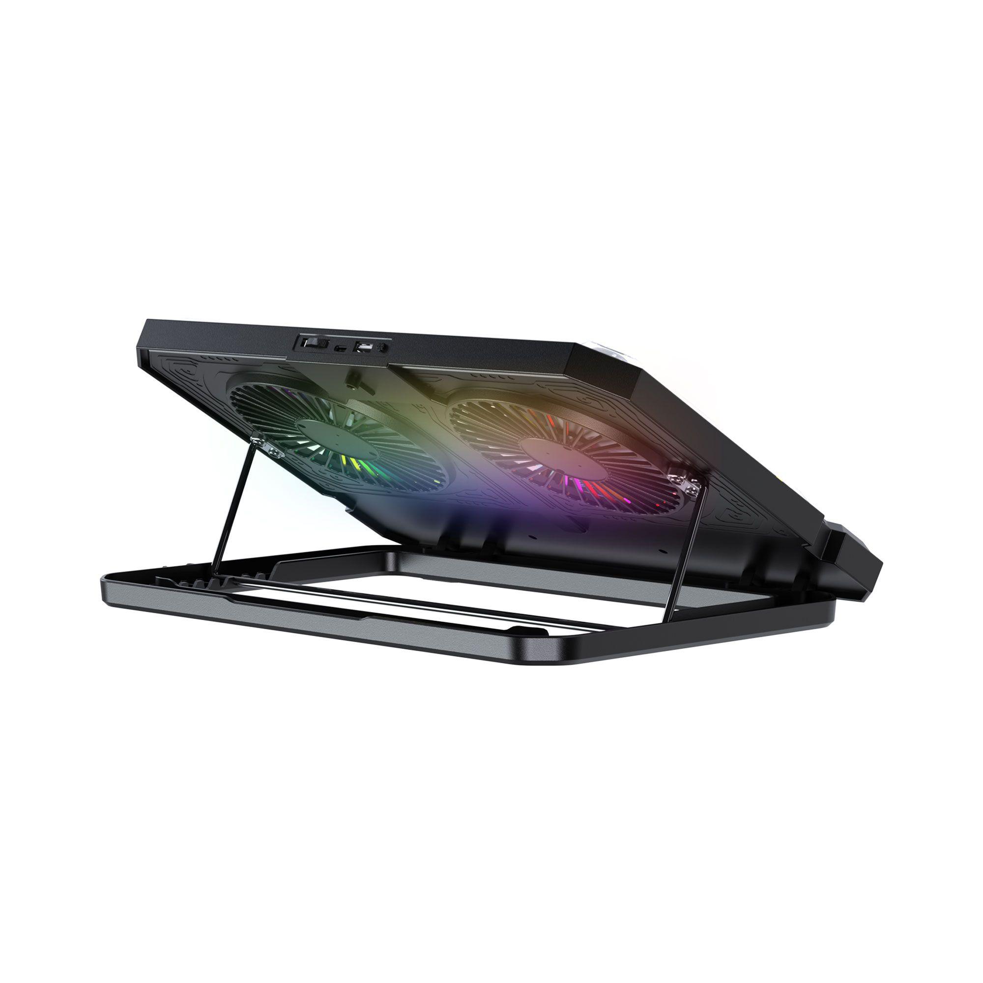 Base de Notebook Fantech NC21 Black RGB-2