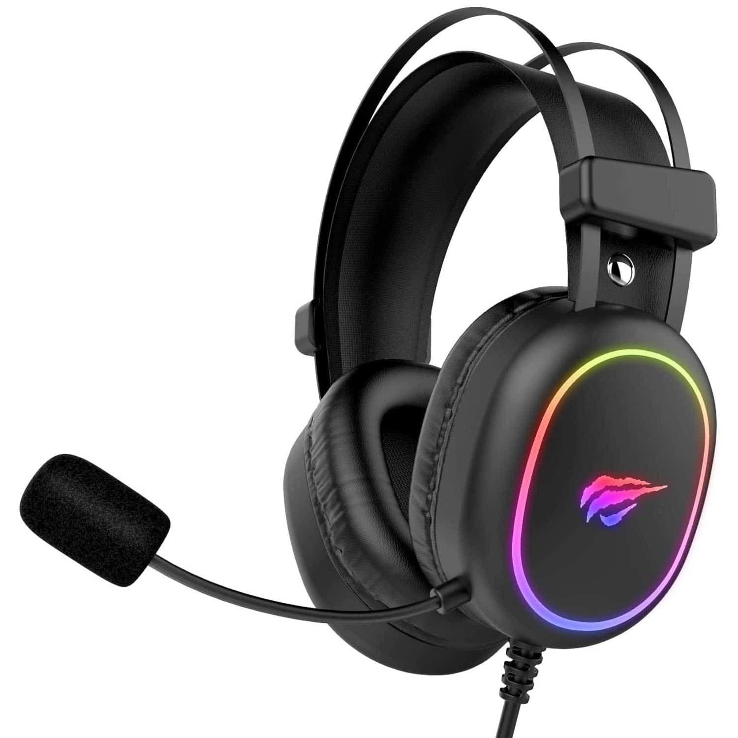Audifono Gamer Rgb Gamenote Havit 50mm 3.5mm Correa Cuero-0