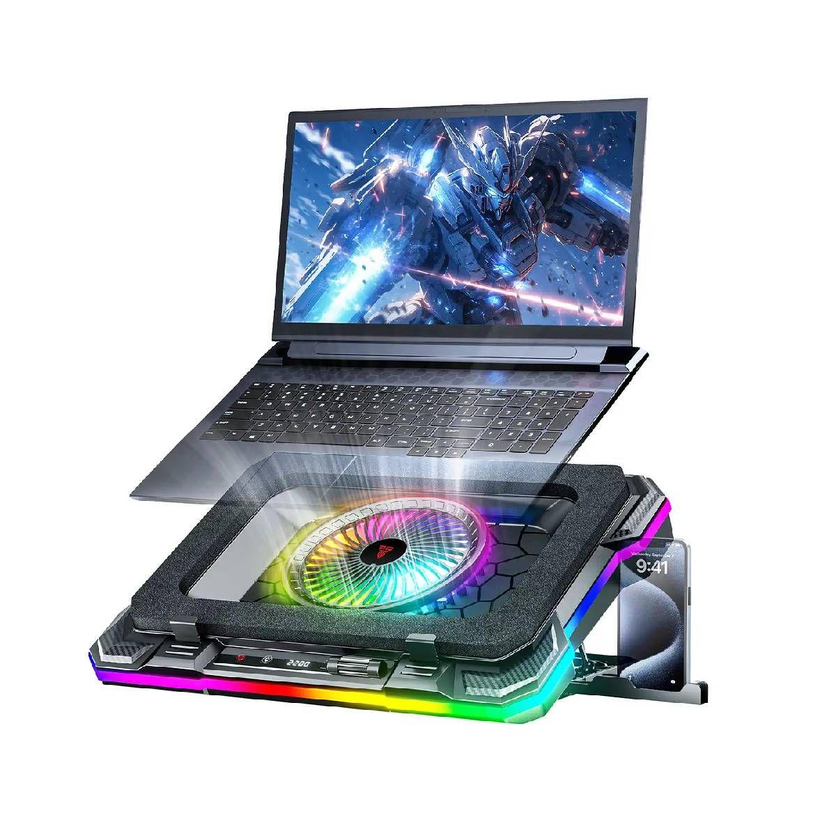 Base de Notebook Fantech NC22 Black RGB-3