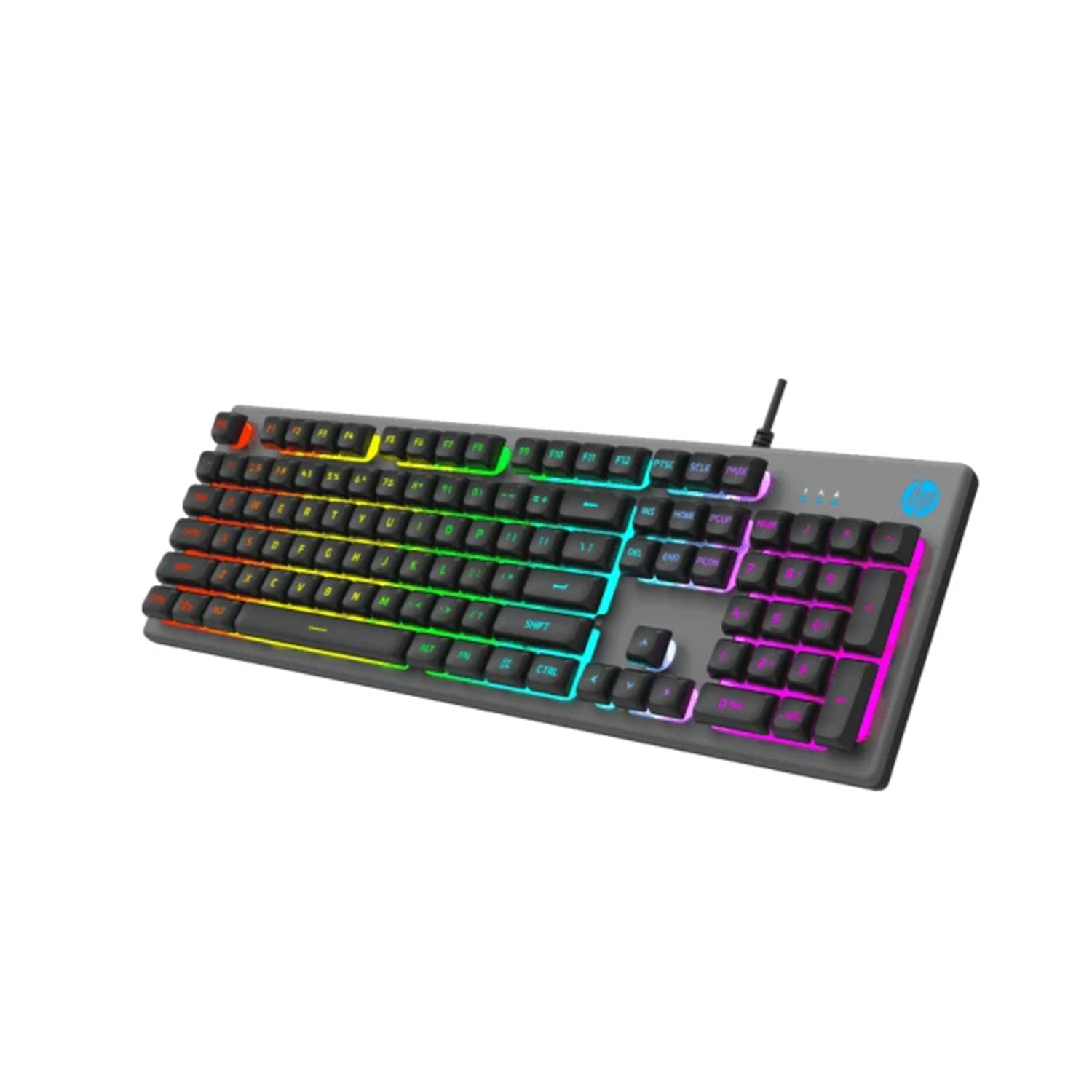 Teclado Gamer HP K500F Membrana RGB USB Inglés Negro-1