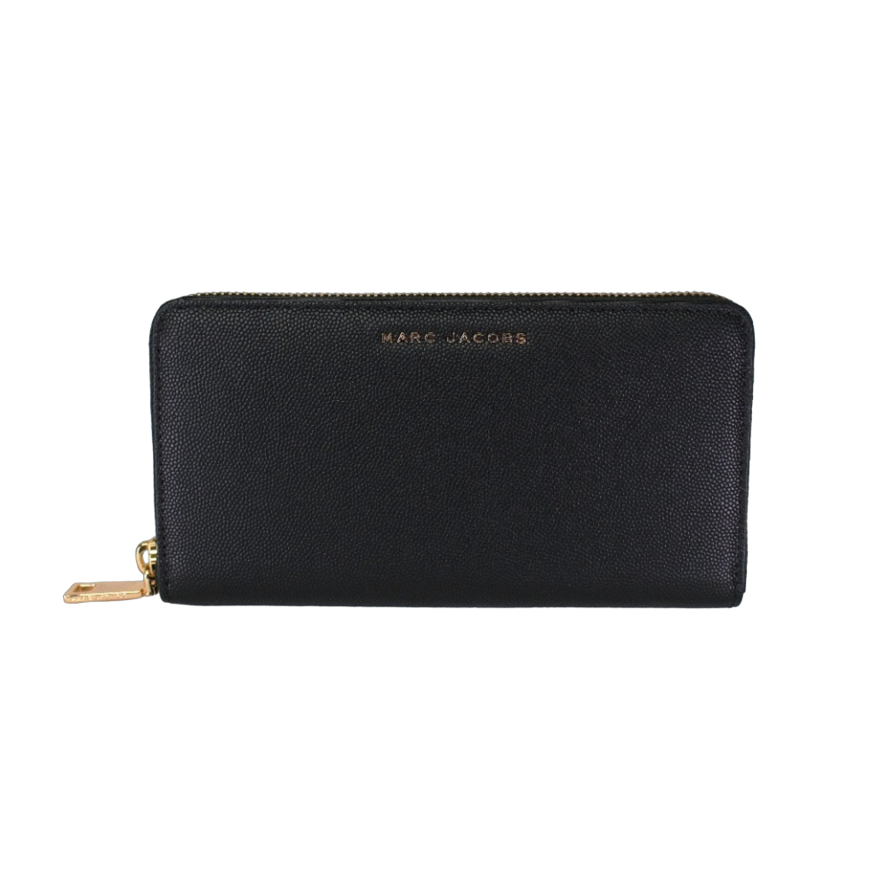 Billetera Marc Jacobs Logo Dorado Negra-0