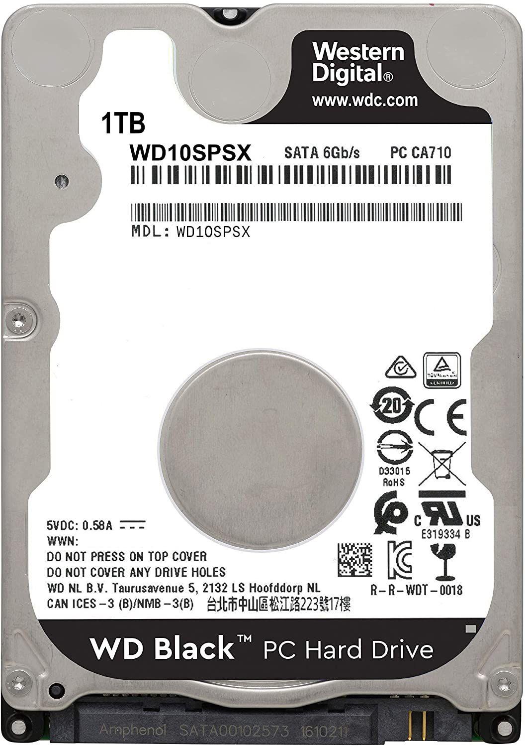 Disco Duro Notebook Western Digital Black 1TB 25" SATA-1