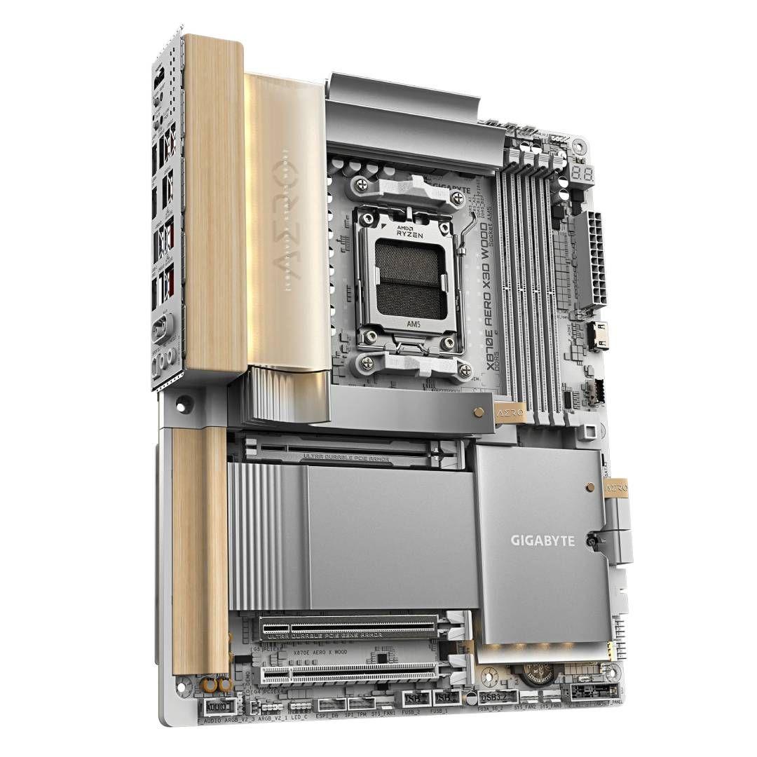 Placa Madre Gigabyte X870E AERO X3D WOOD, ATX, AM5-2