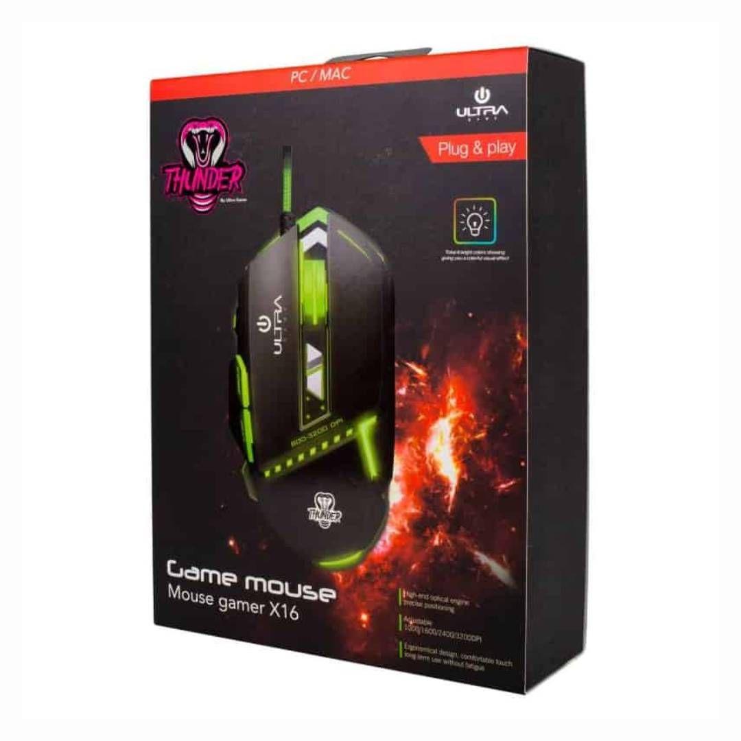 Mouse Gamer Ultra Technology X16 Negro-2