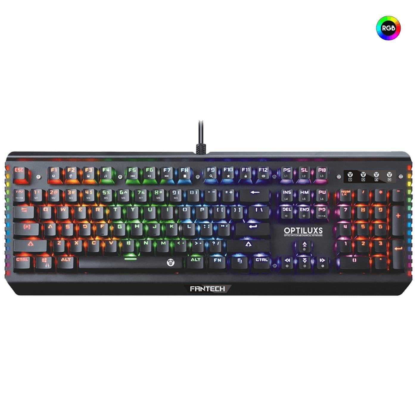 Teclado Gamer Fantech Optiluxs MK884 Switch Optico-0