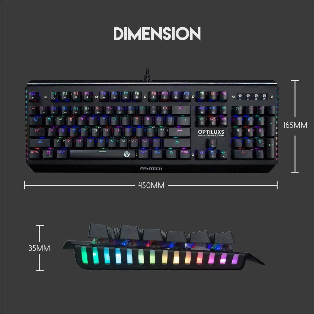 Teclado Gamer Fantech Optiluxs MK884 Switch Optico-3