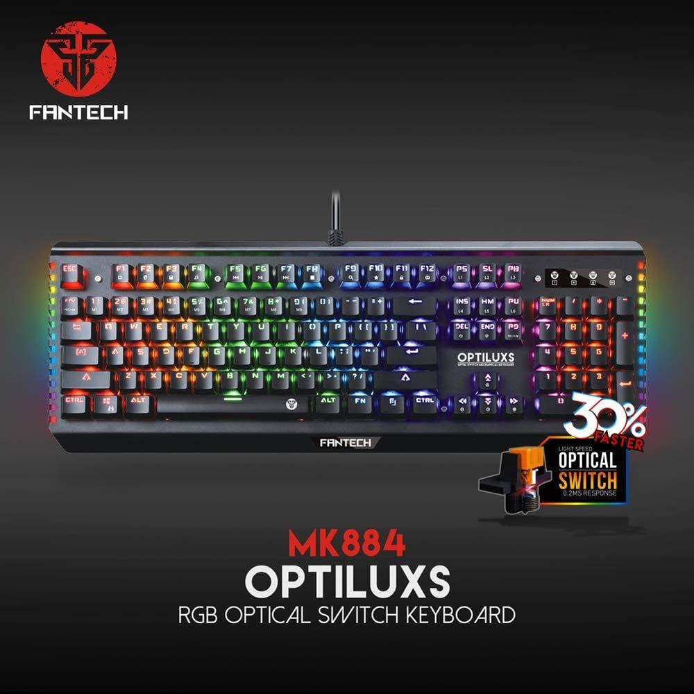 Teclado Gamer Fantech Optiluxs MK884 Switch Optico-4