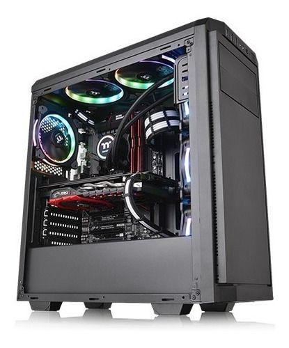 Gabinete Mid Tower Thermaltake V100 Ventana Transparente-4