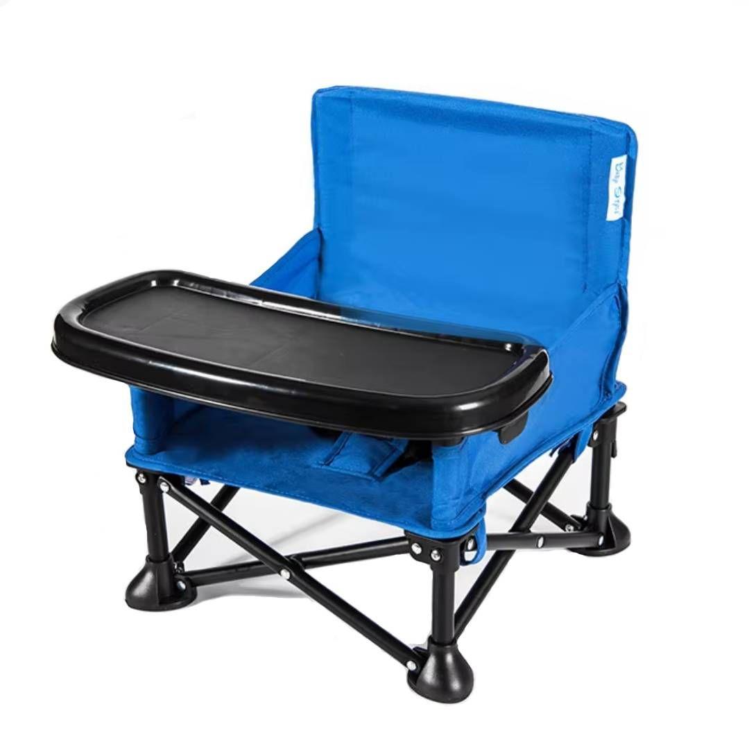 Asiento Portátil para Bebé Plegado Compacto Azul-0