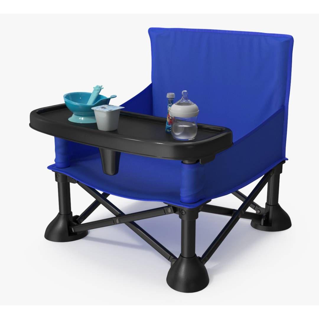 Asiento Portátil para Bebé Plegado Compacto Azul-1
