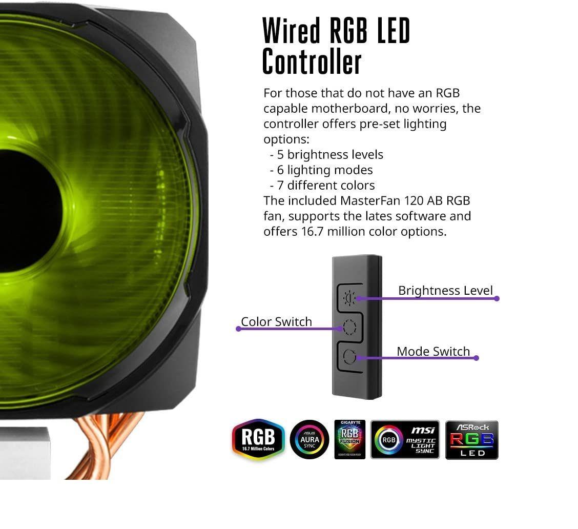 Cooler CPU Cooler Masterair MA610P RGB AMD INTEL-7