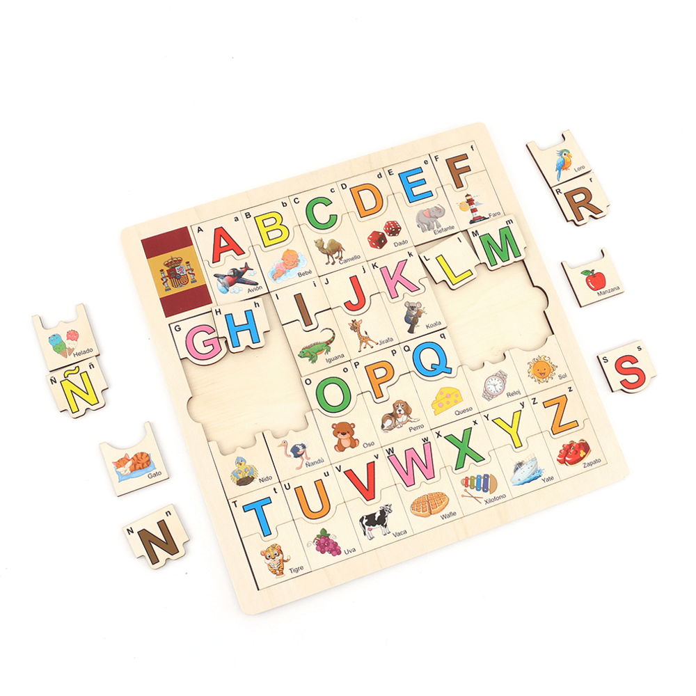 Tablero Abecedario Letras De Madera Para Niños-3
