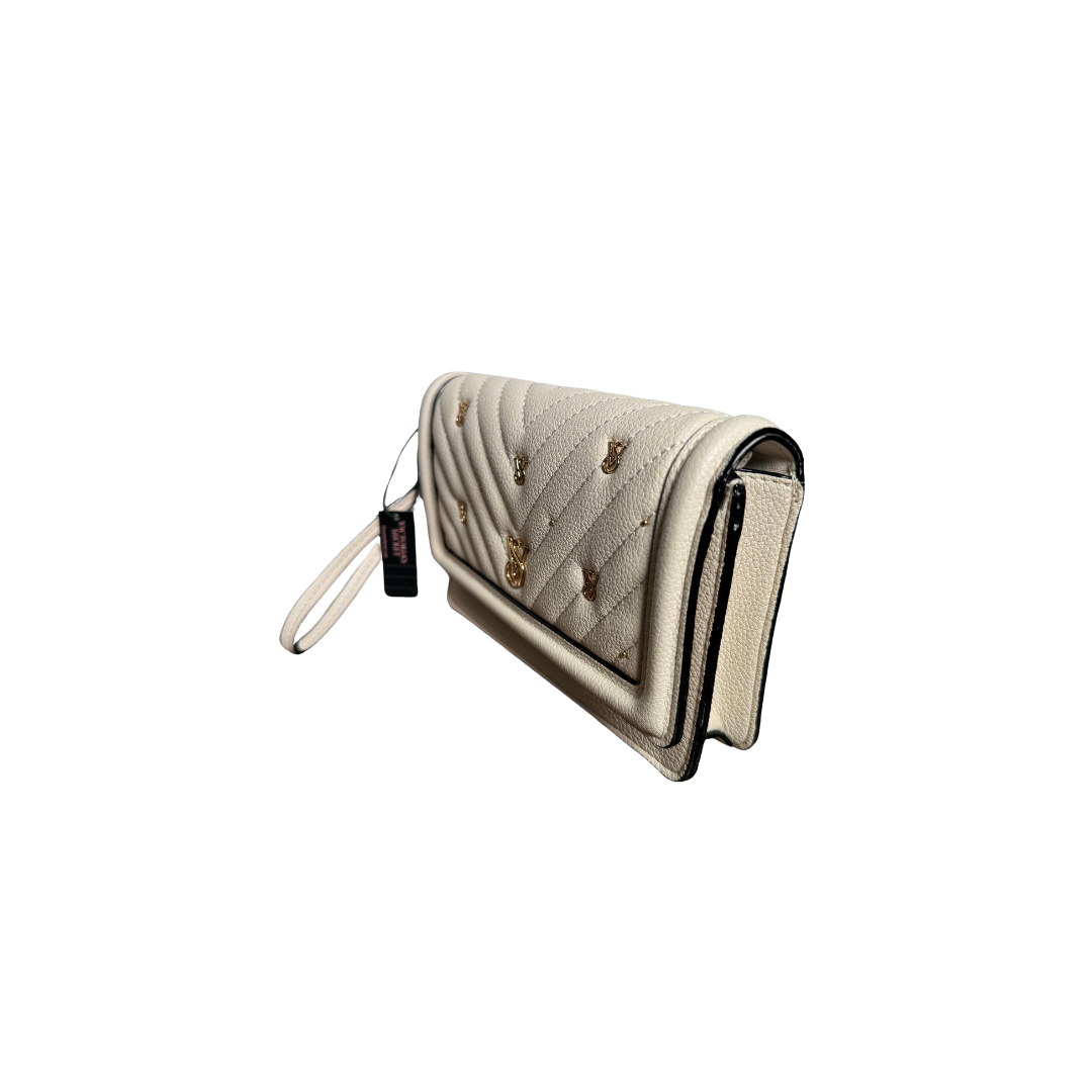 Cartera tipo sobre beige tipo sobre Victoria Secret-3