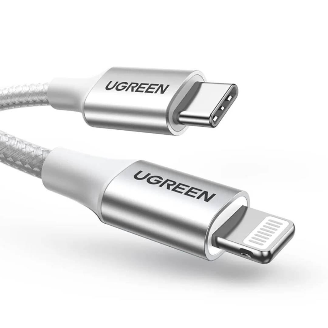 Cable Ugreen Lightning a USB-C Certificado MFI, 2m Silver-1