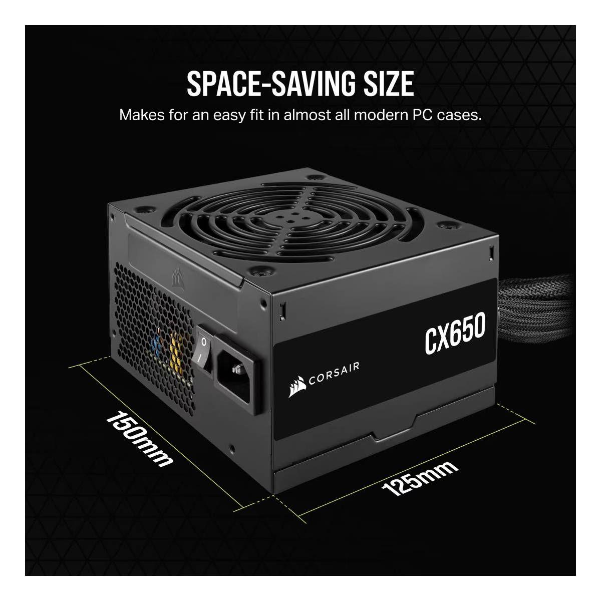 Fuente de Poder Corsair CX Series™ CX650 – Bronce de 650 W-1