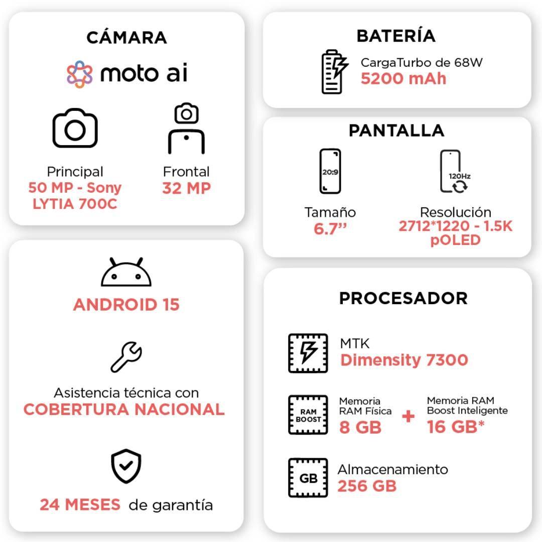 Celular Motorola Moto Edge 60 Fusion Rosa 8+256GB-6