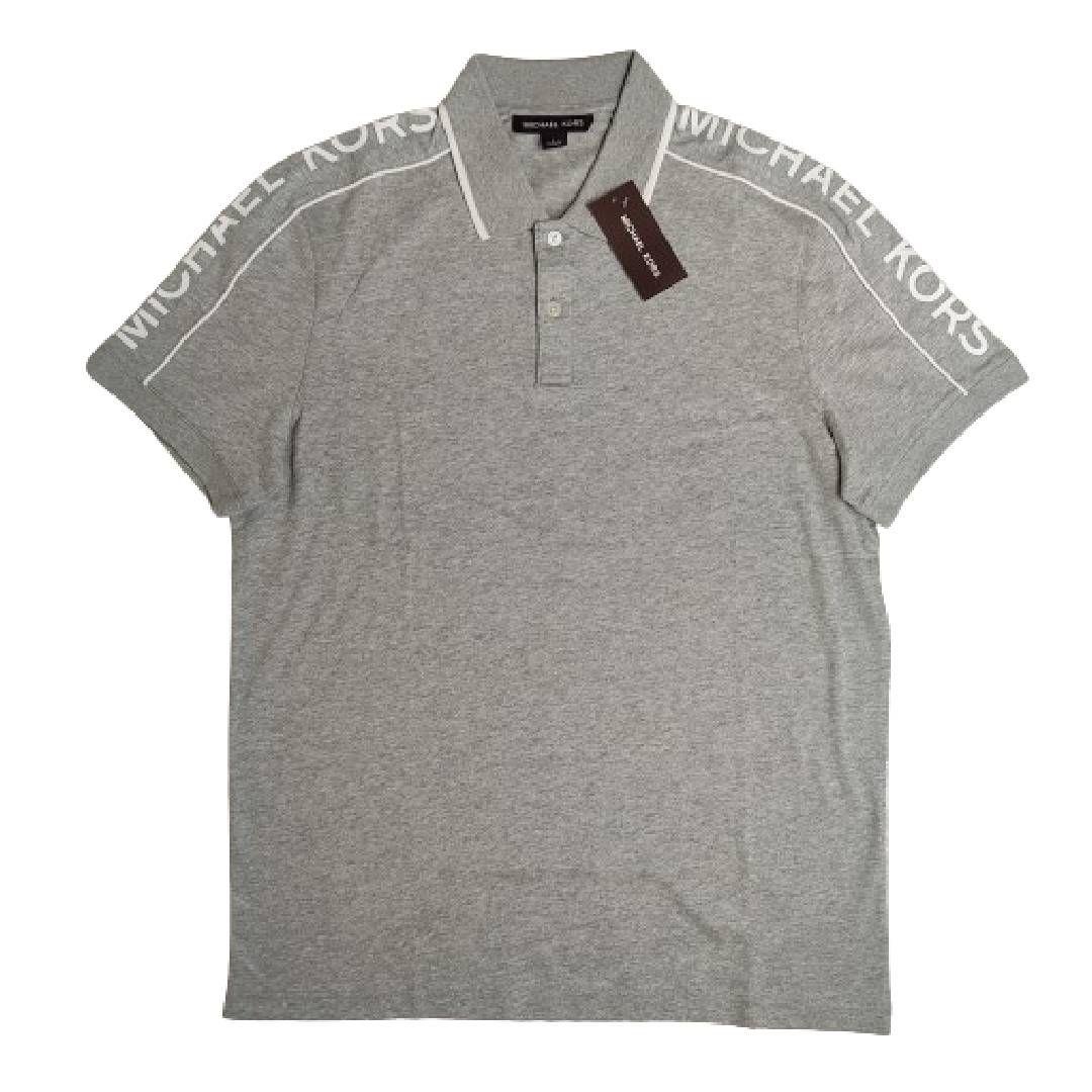 Polera MK Gris Con Cuello Linea Blanca Talla S-0