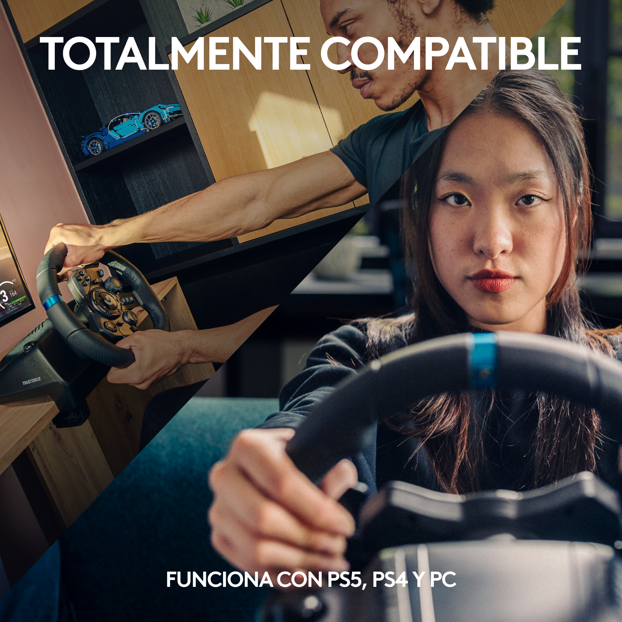 Volante Gamer c/ Pedales Logitech G923 Edición PS4-5