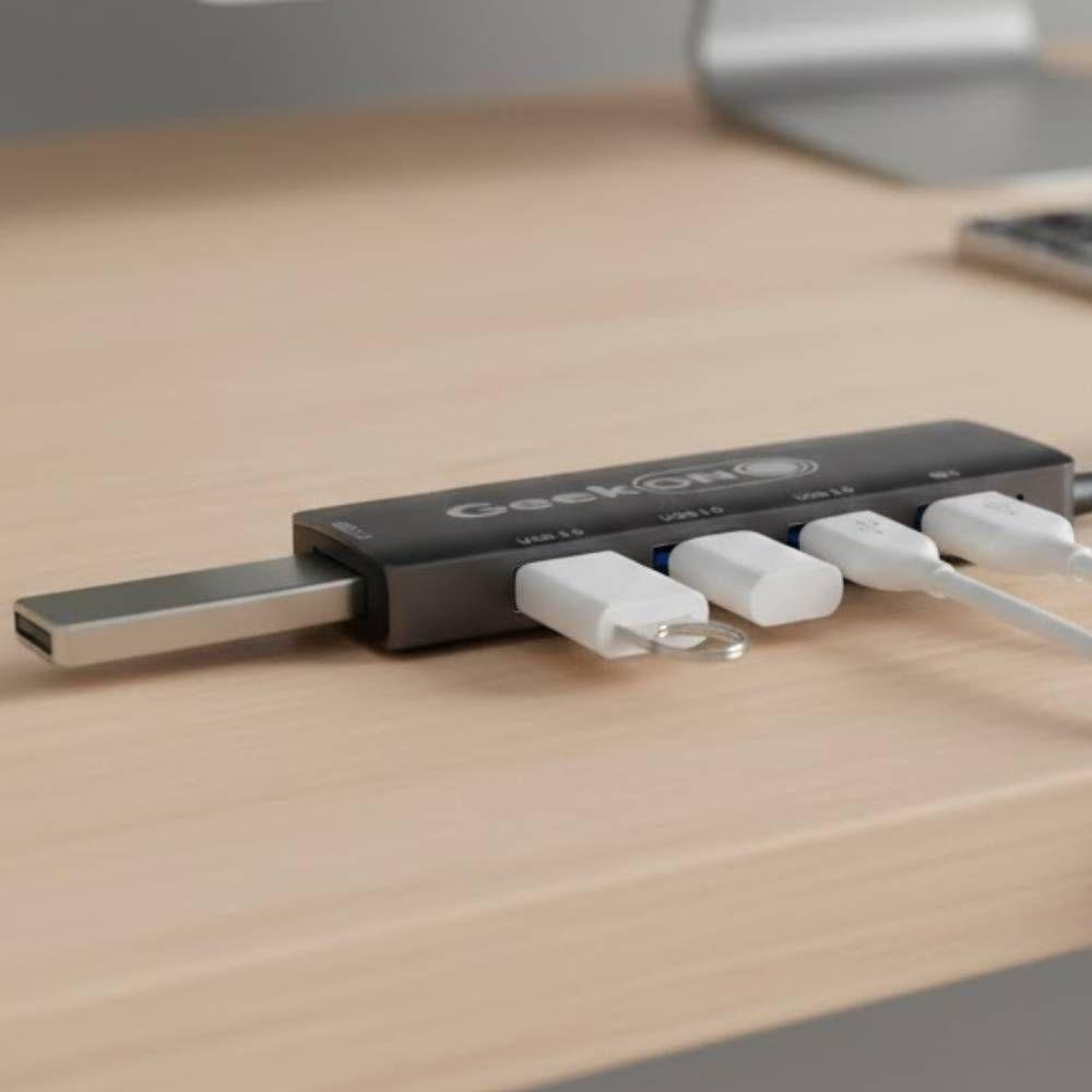 Hub GeekOn Tipo C 5 en 1 - 4x USB 3.0 - USB-C 5V-3