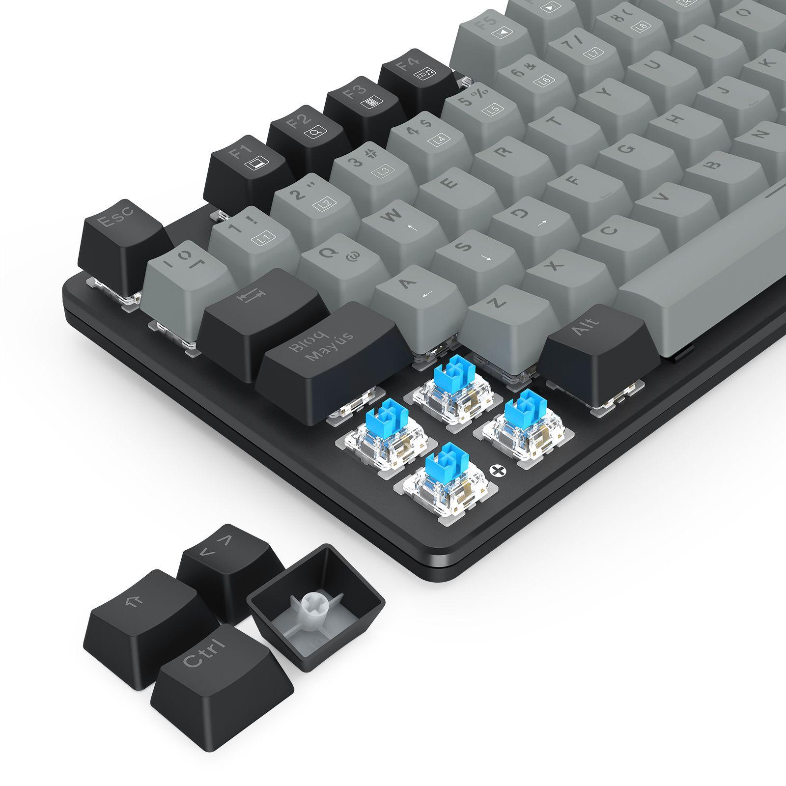 Teclado T-Dagger Bora Rainbow Lite T-TGK313GB-LIT Gris/Negro-5