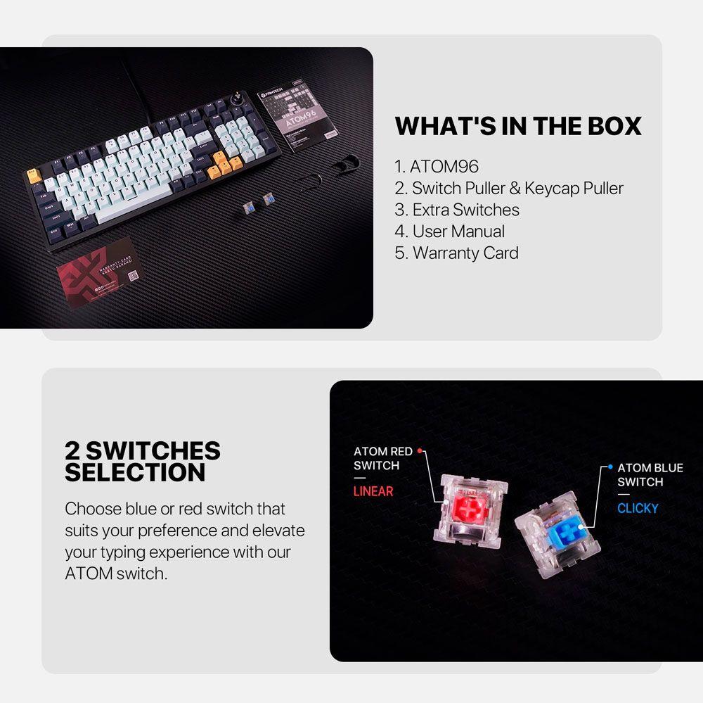 Teclado Fantech MK890V2 ATOM96 MIZU Navy (Switch Red)-8