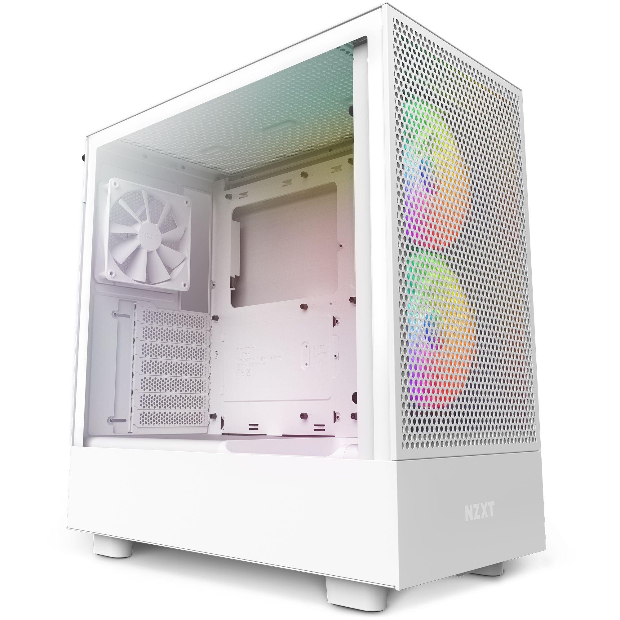 Gabinete NZXT H5 Flow RGB ATX Blanco-0