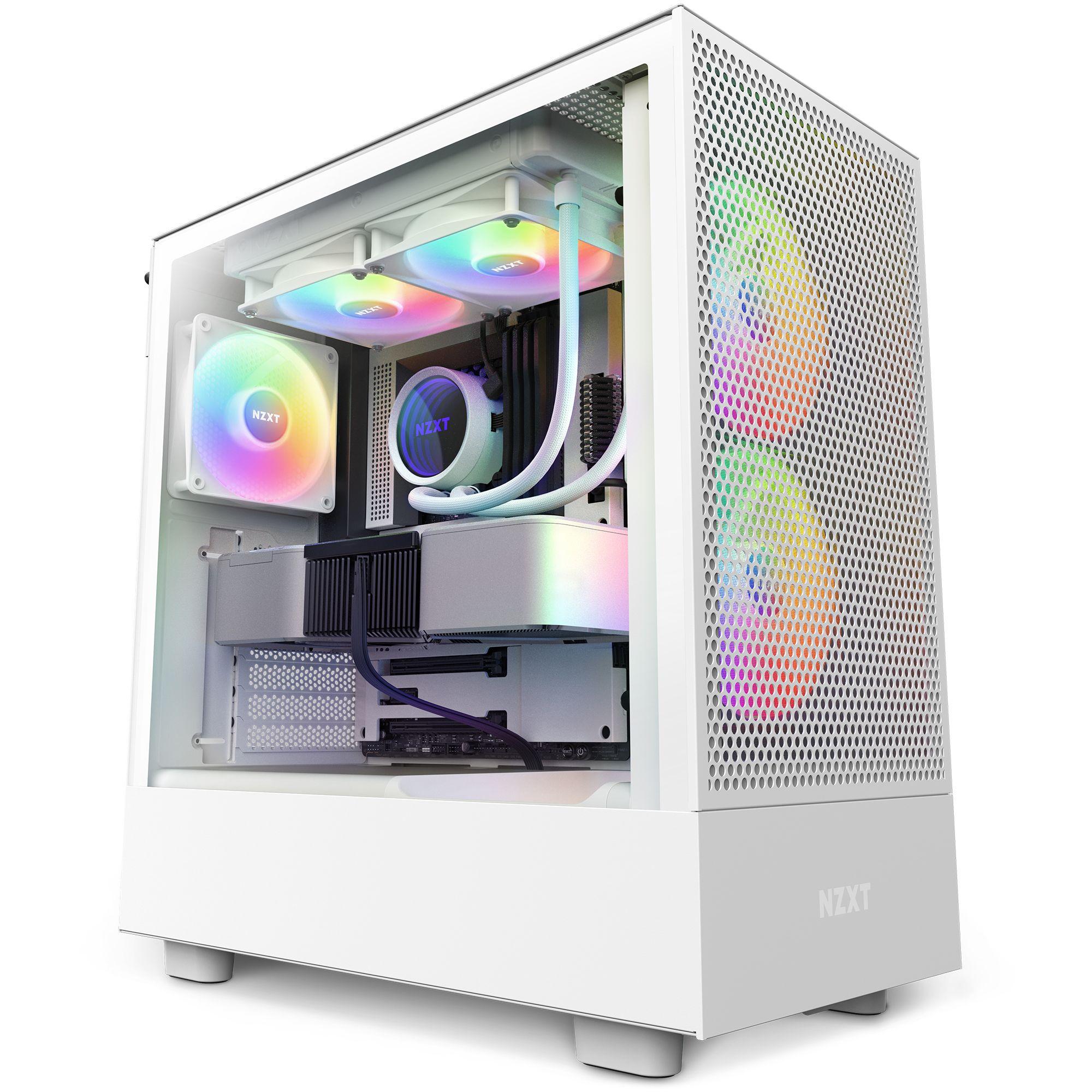 Gabinete NZXT H5 Flow RGB ATX Blanco-1