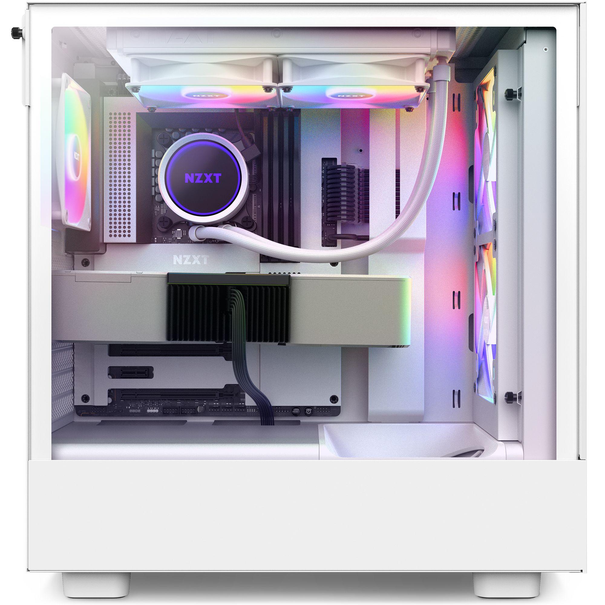 Gabinete NZXT H5 Flow RGB ATX Blanco-2
