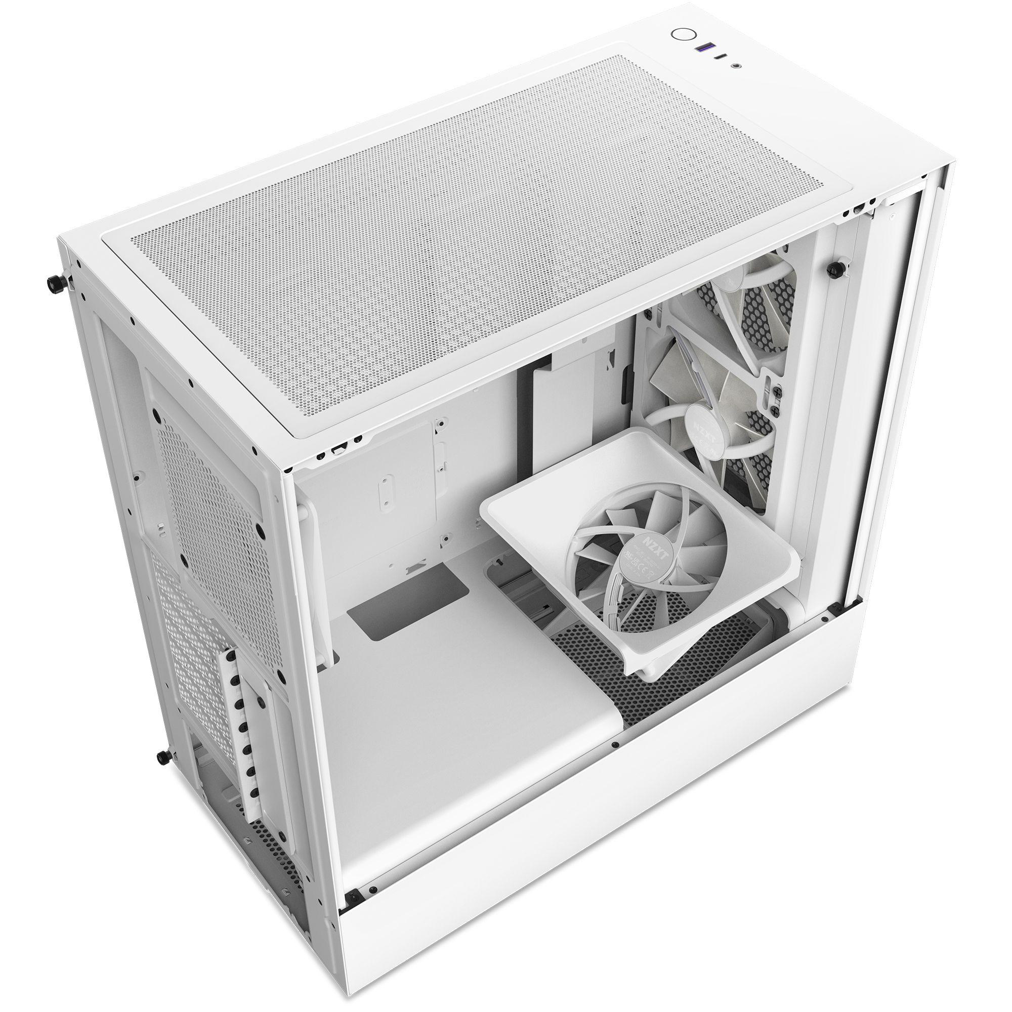 Gabinete NZXT H5 Flow RGB ATX Blanco-4