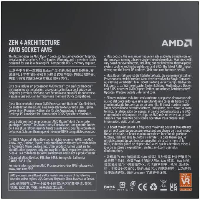 Procesador AMD Ryzen 5 7600 6 Nucleos 3.8Ghz AM5-3