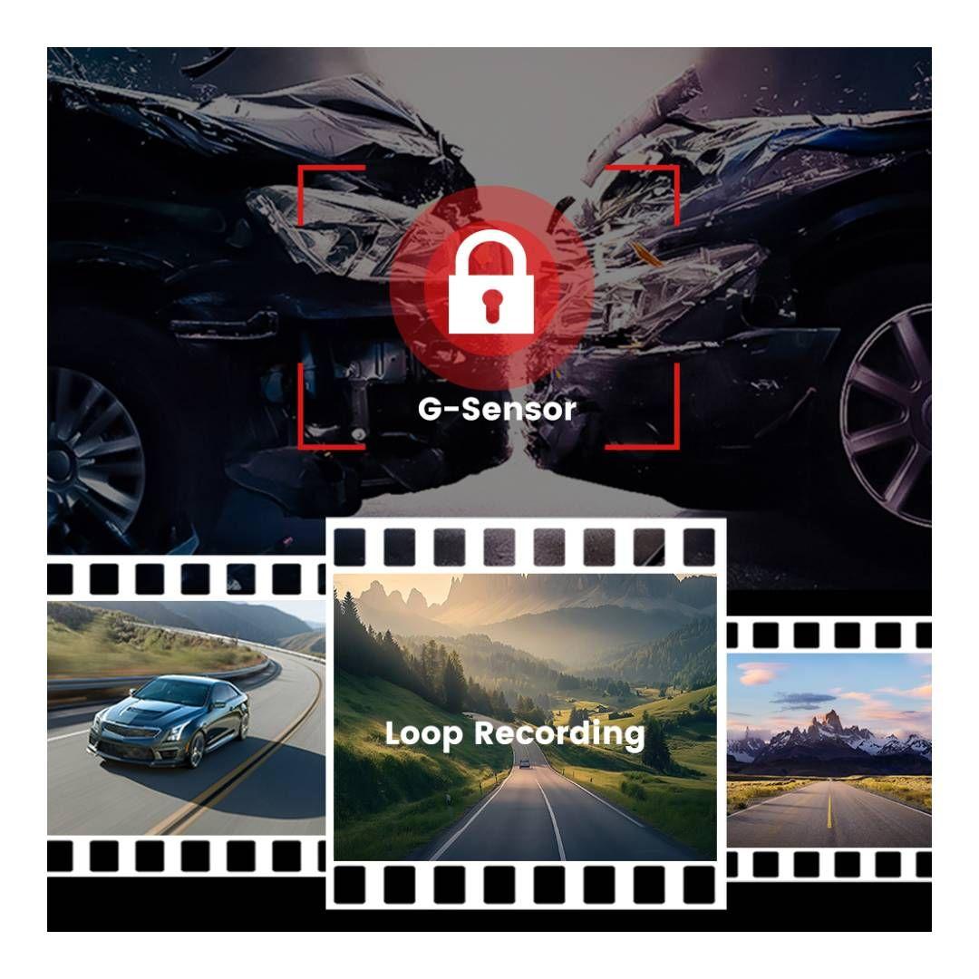 Cámara Dashcam 4K Triple Lente WiFi GPS Vehicular-5