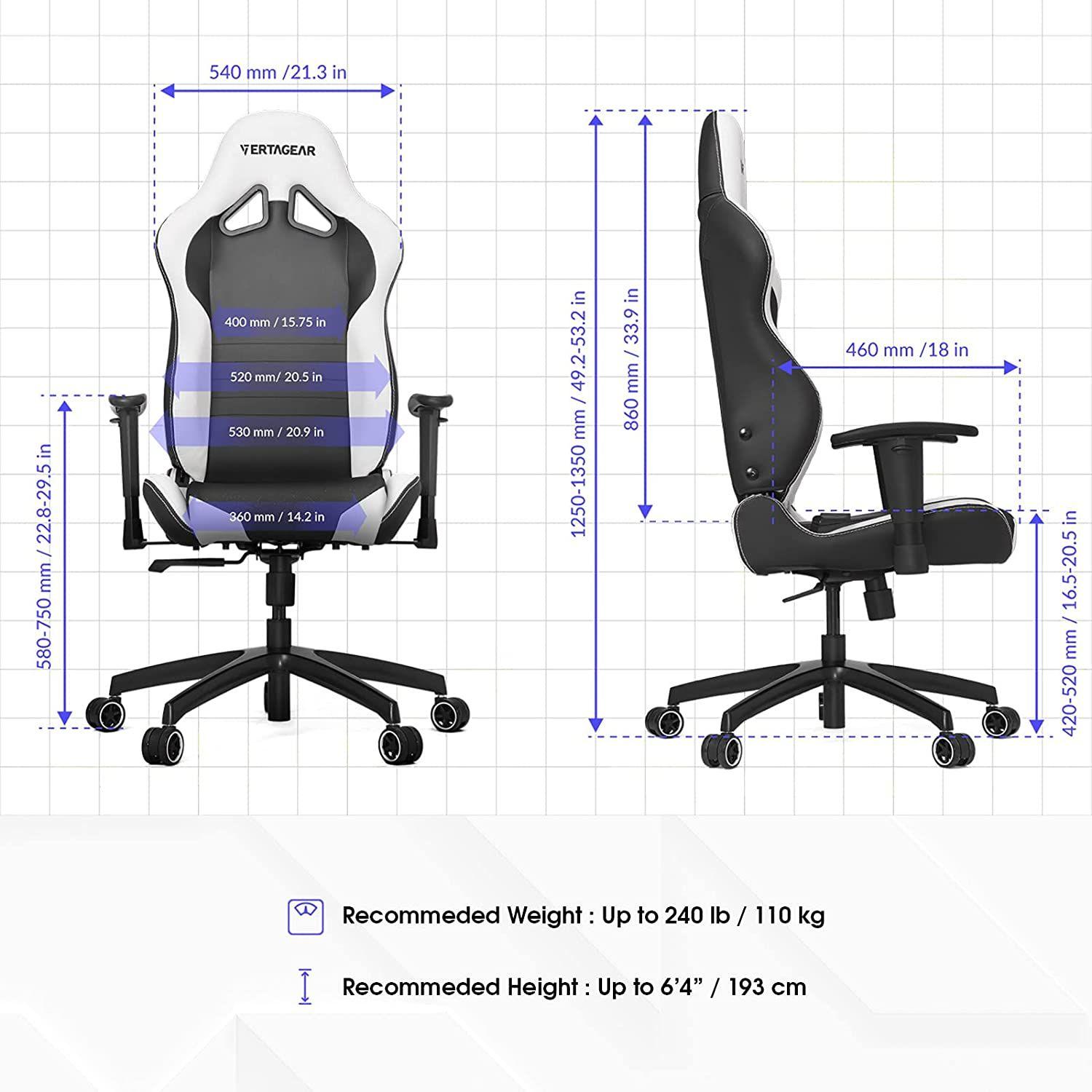SILLA GAMER VERTAGEAR VG-SL2000_WBL WHITE/BLUE-6