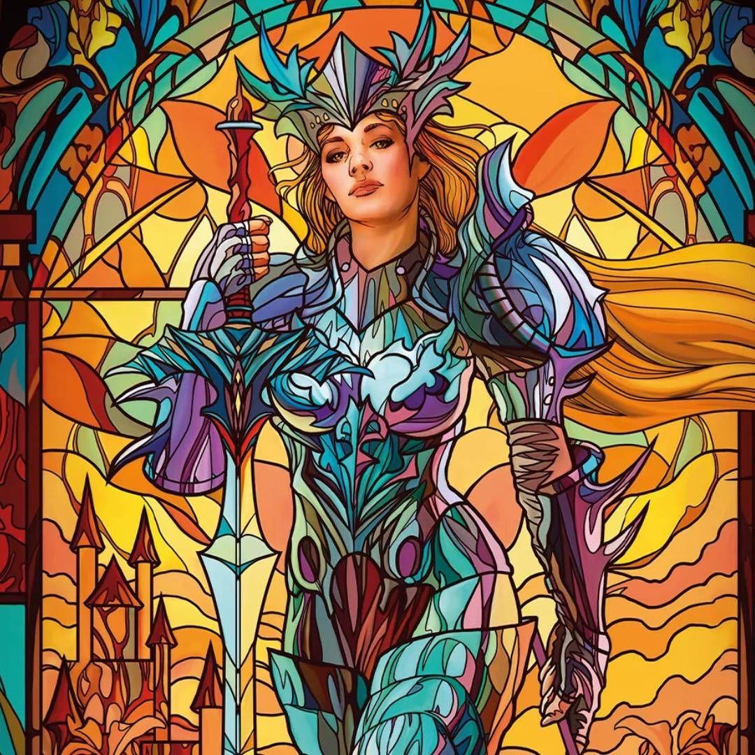 Playmat Topdeck Colección Vitrales - Paladín-2