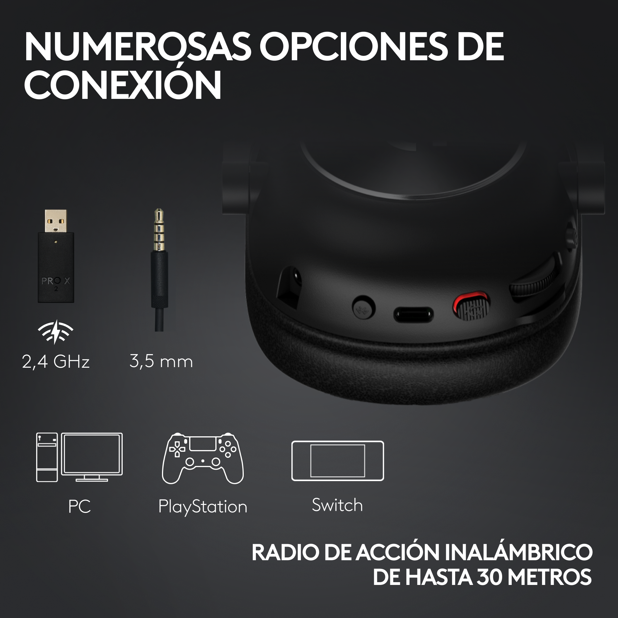 Audifonos Gamer Logitech Pro X 2 Lightspeed Magenta-4