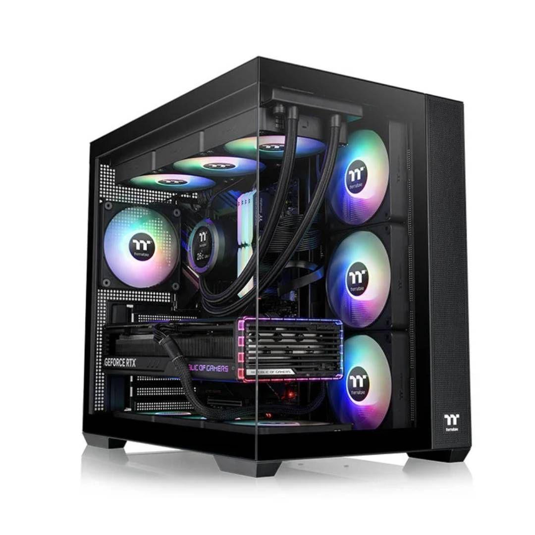 Gabinete Thermaltake View 380 TG ARGB Mid Tower, ATX, Black-0