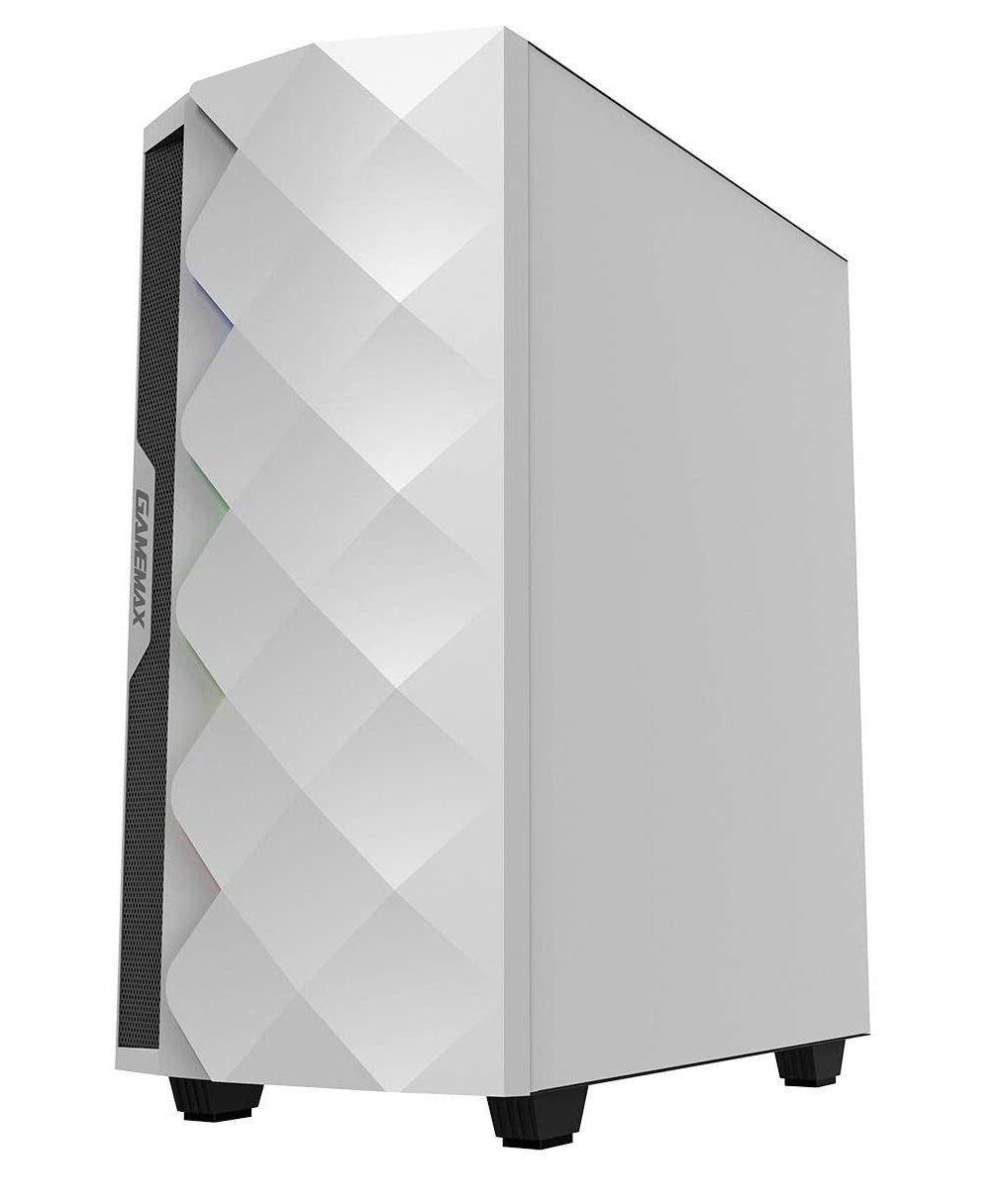 Gabinete Gamer Gamemax White Diamond Mid Tower Blanco-3