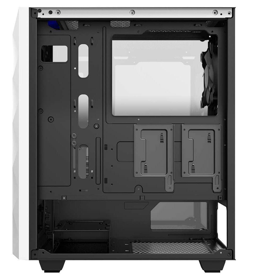 Gabinete Gamer Gamemax White Diamond Mid Tower Blanco-5