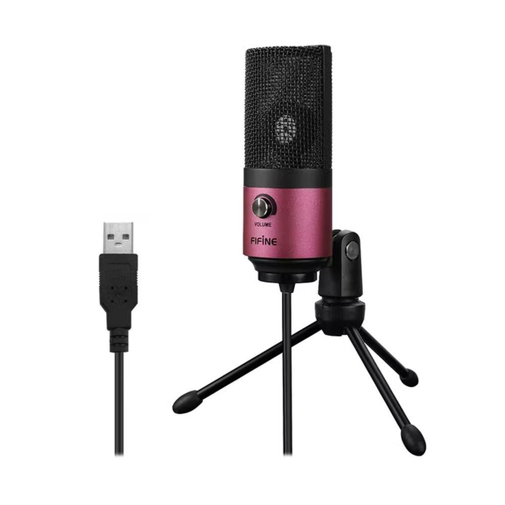 Microfono Condensador Fifine ROJO USB K669R-0