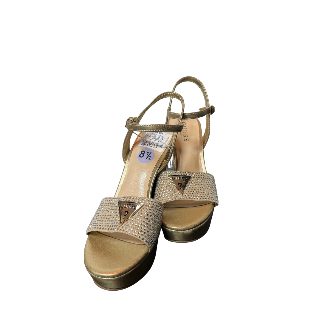 Sandalias Mujer Doradas Talla 8.5 Guess-1