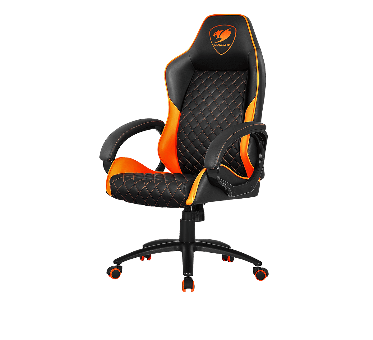 Silla Gamer Cougar Fusion Ejecutiva Ecocuero Negro Naranja-0