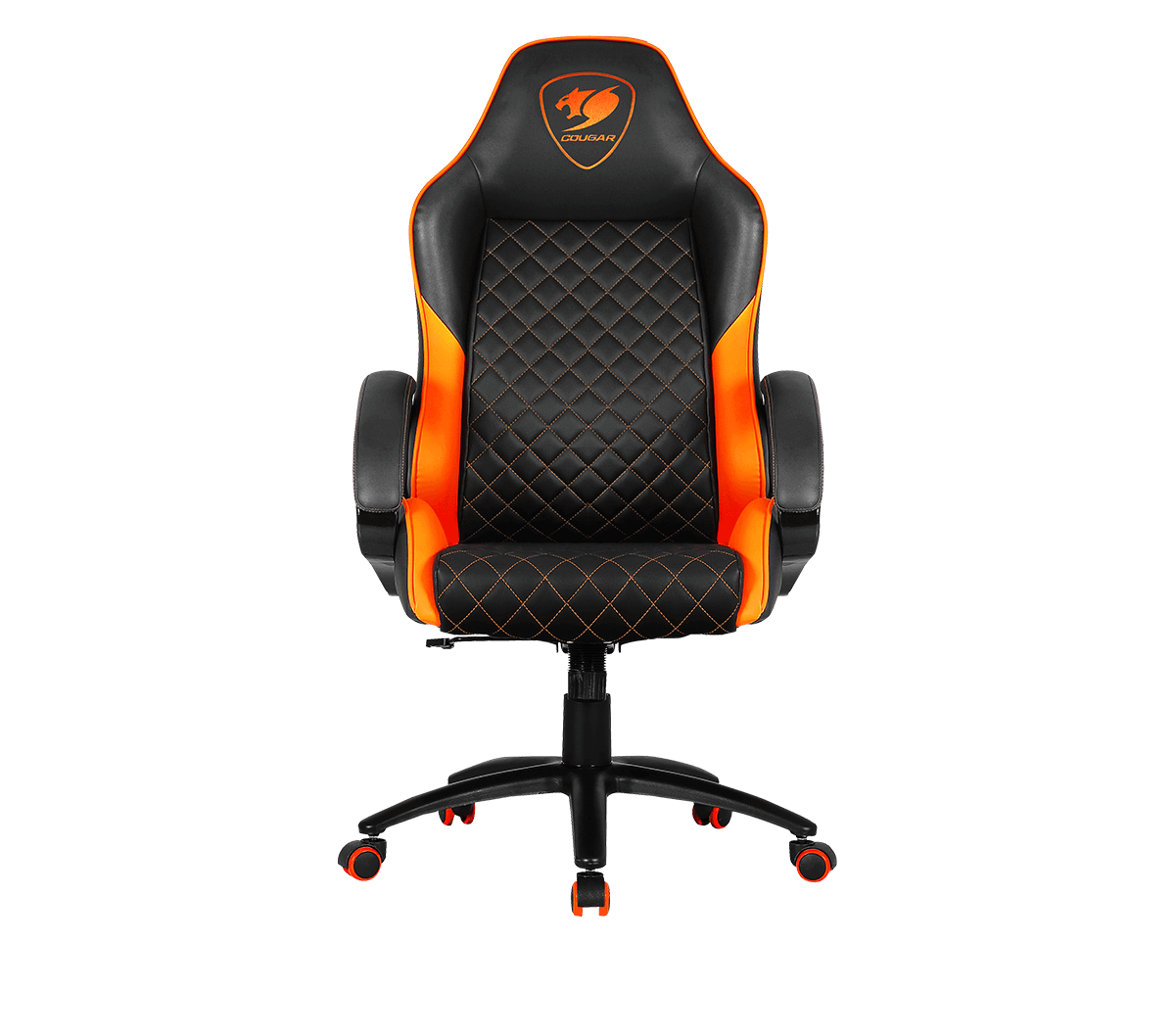 Silla Gamer Cougar Fusion Ejecutiva Ecocuero Negro Naranja-1