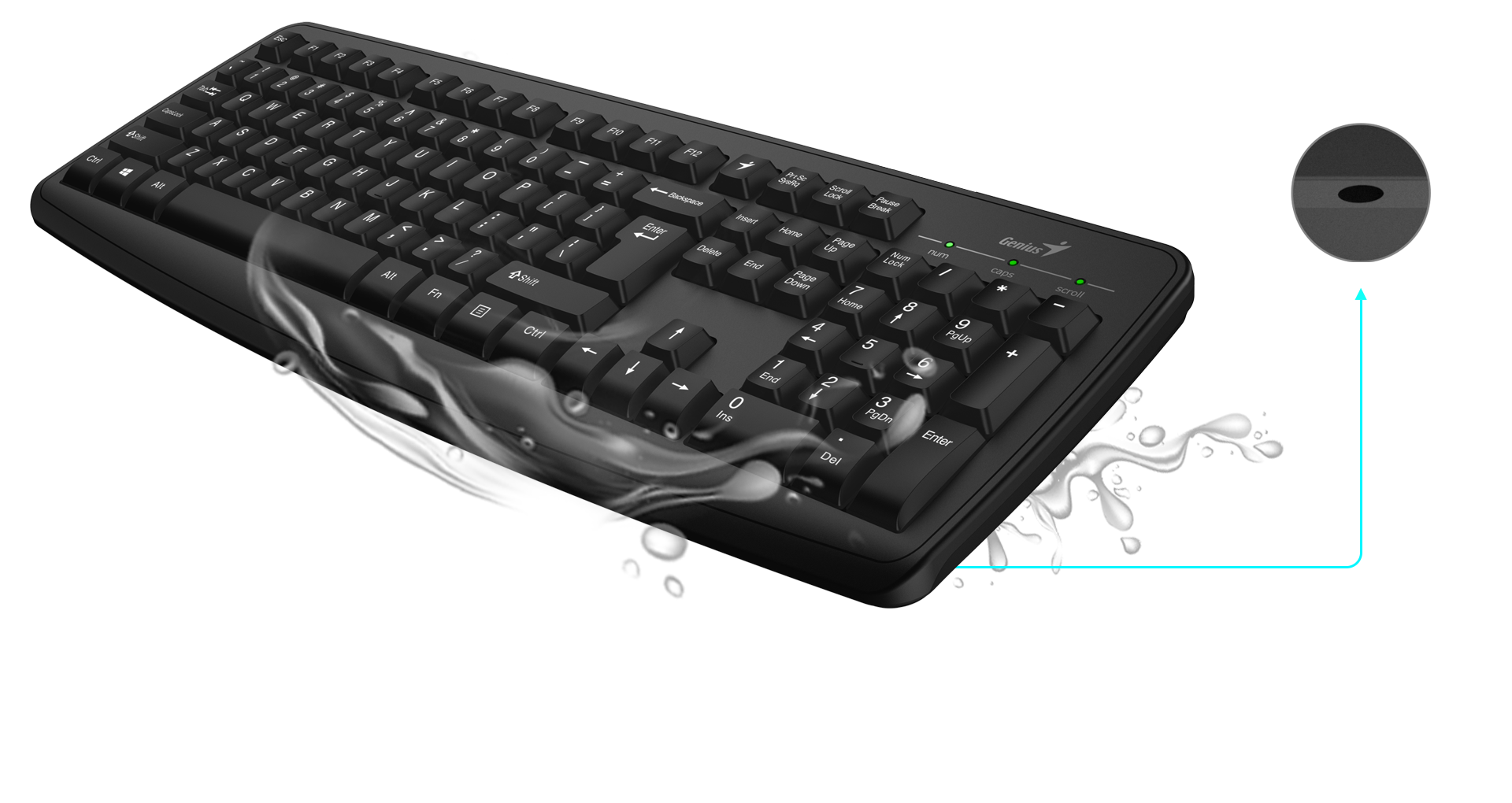 Teclado y Mouse Genius KM-8100 Inalambrico Negro-2