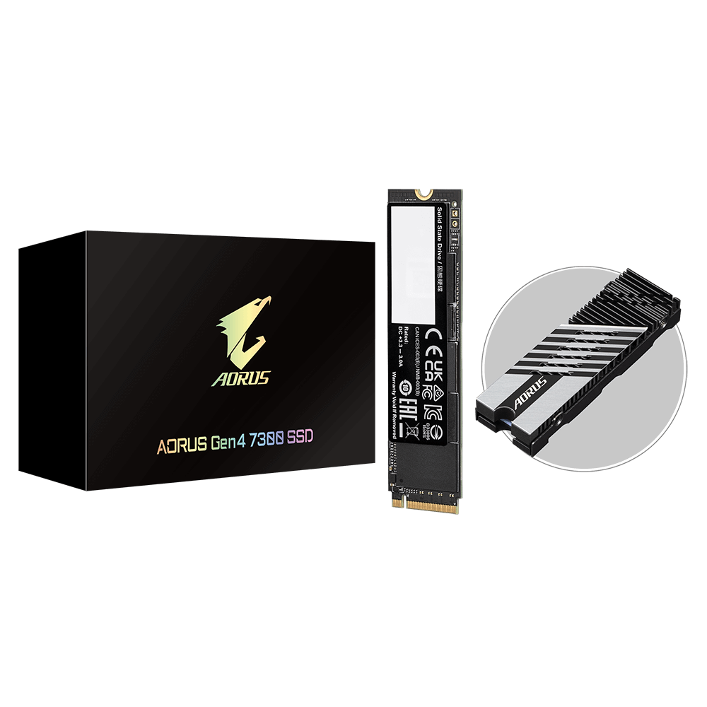 Gigabyte AORUS Gen4 7300 SSD 2TB PCIe 4.0 NVMe M.2 AG4732TB-0