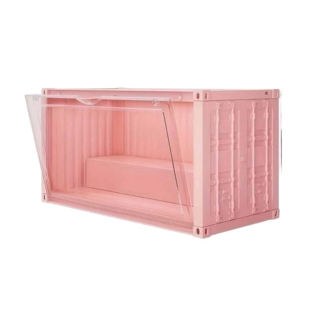 Caja Exhibidora de Figuras con Luz, Container Show Box Rosa-0